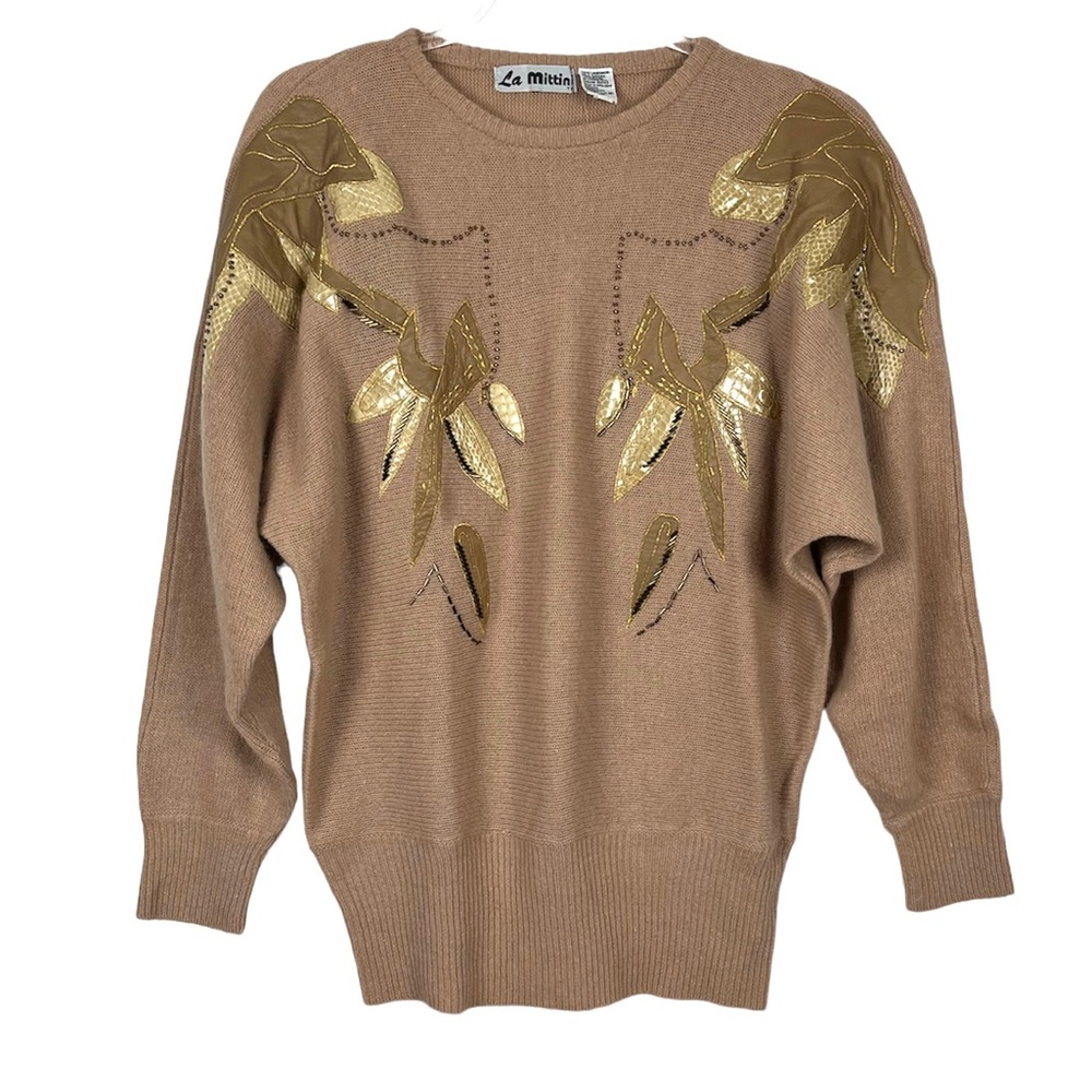 Vintage Lambswool Modern Abstract 80s Women’s Sweater